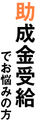 助成金受給でお悩みの方 助成金受給でお悩みの方
